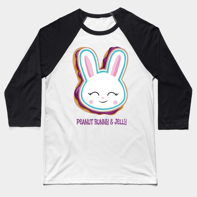 Peanut Bunny and Jelly Baseball T-Shirt by LittleBunnySunshine